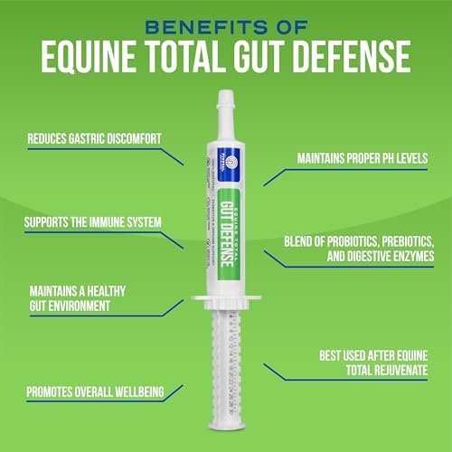 Equine Total Gut Defense– All-Natural Digestive & Immune Support Supplement for Horses – Maintains Ph Levels – Supports Digestion - 100% Natural – Made in USA
