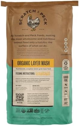 Scratch and Peck Feeds | Layer Mash for Chickens & Ducks | 50 lb Bag