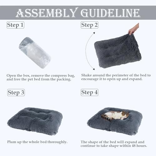 Washable Calming Dog & Cat Bed for Ultra Large Small Medium Size Pet