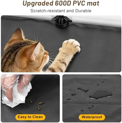 Tresbro Guinea Pig Cage with Waterproof Mat & 12 Transparent Panels, Bunny Enclosure and Indoor Guinea Pig Playpen 48''L x 24''W x 16''H, Small Animal Playpen for Hamster, Hedgehog, Kitten, Rabbit