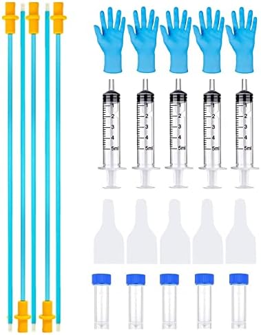 5 Set AI Artificial Insemination Dog Breeding Kit, Canine Breeding Kit, Dog Insemination Breeder Kit, Disposable Canine Artificial Insemination, Canine Breeding Supplies (5 Set, 15.7 inch) L
