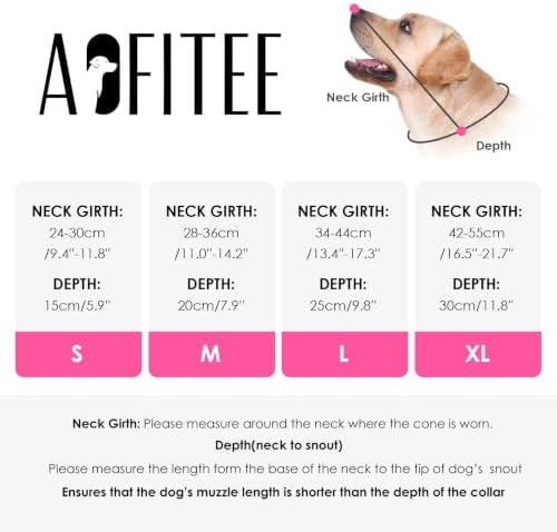 AOFITEE Dog Cones for Medium Dogs, Soft Dog Cone Collar After Surgery