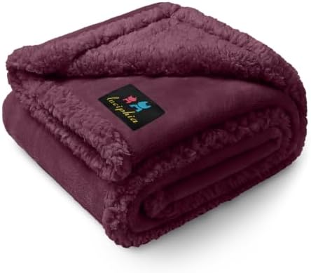 Luciphia Waterproof Blanket for Large Dog, Reversible Sherpa Couch Cover