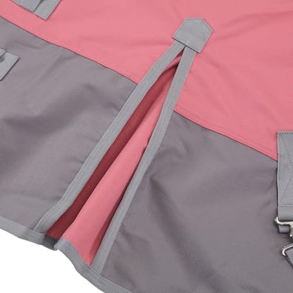LEAFOREST 1200D Horse Blanket Waterproof Breathable Turnout (no Filling) Standard Neck Horse Sheet Pink Grey 78IN