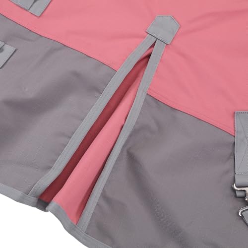 LEAFOREST 1200D Horse Blanket Waterproof Breathable Turnout (no Filling) Standard Neck Horse Sheet Pink Grey 81IN