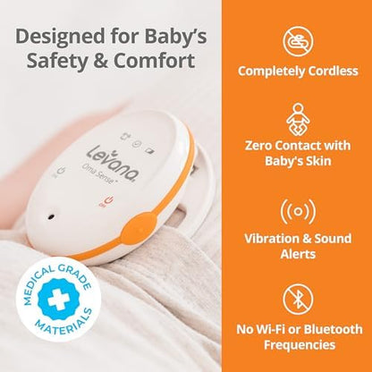 Levana Oma Sense Portable Baby Breathing Movement Monitor with Vibrations and Audible Alerts Designed to Stimulate Baby and Alert Parents