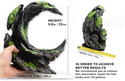 Allcolor Aquarium Rock Decor, Moon Valley Aquascape for 10+ Gallon Tanks