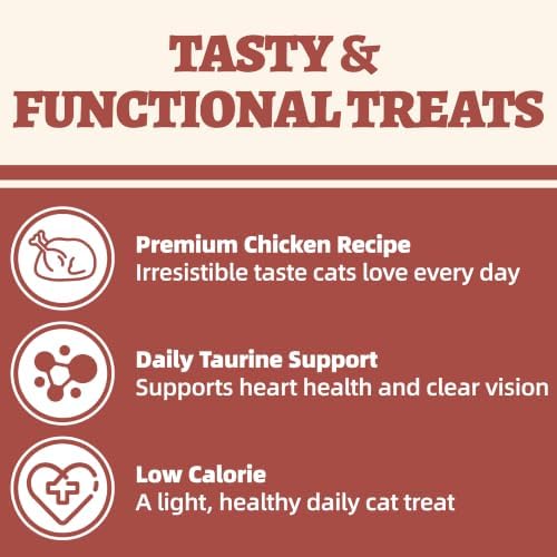 Wellix 16.58 OZ Taurine for Cats, Grain-Free Cat Treats with CoQ10