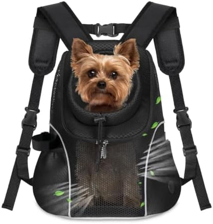 WOYYHO Pet Dog Carrier Backpack, Ventilated Mesh Small Dog Front Backpack