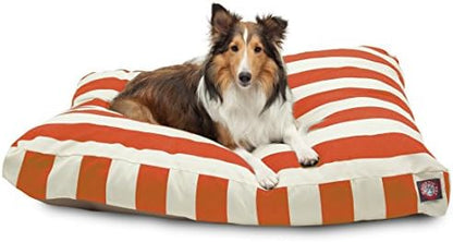 Majestic Pet Rectangle Large Dog Bed Washable – Non Slip Comfy Pet Bed – Dog Crate Bed with Removable Washable Cover – Dog Kennel Bed for Sleeping - Dog Bed Large Breed 44x36x5 Inch – Burnt Orange
