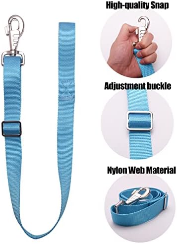 Adjustable Nylon Bucket Strap （3 Pack）- for Hay Nets, Water Buckets, Hanging Strap,Horse Outdoor Feeders,Heavy Duty Horse Water Feed, 30" (Hurricane Blue)