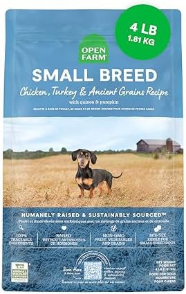 Open Farm Ancient Grains Dry Dog Food, Small Breed Kibble, 4lb Bag