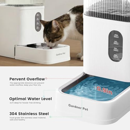2.2 Gallon Automatic Dog Water Dispenser with Stainless Steel Bowl