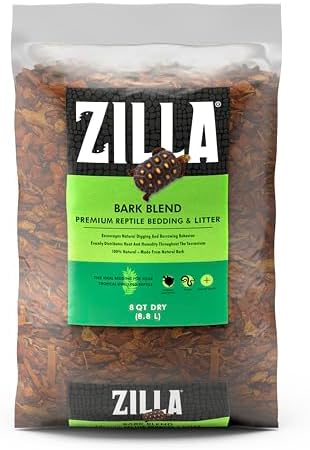 Zilla Reptile Terrarium Bedding, Reptile Substrate, Bark Blend, 8 Quart