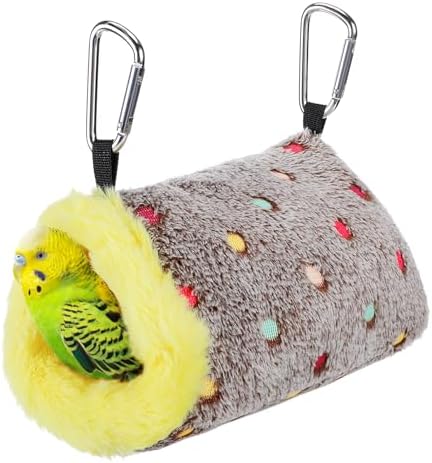 MEWTOGO Small Winter Warm Bird Nest House with Support Board for Cage