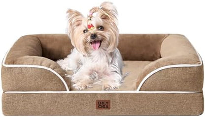 EHEYCIGA Orthopedic Small Dog Bed, Waterproof Memory Foam Washable Pet Beds