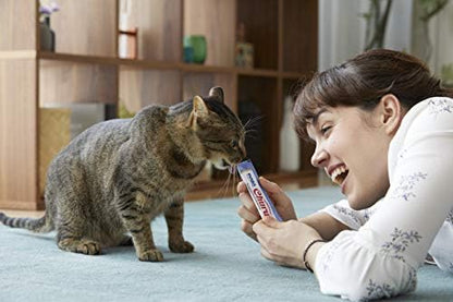INABA Churu Lickable Purée Natural Cat Treats (Chicken with Cheese Recipe, 4 Tubes)