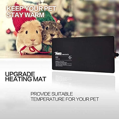 iPower Reptile Heat Pad Under Tank Terrarium Warmer Heating Mat for Turtle, Lizard, Frog, Snake, Reptile, and Other Small Animals, 6X8 Inch, 8W, 2 Pack