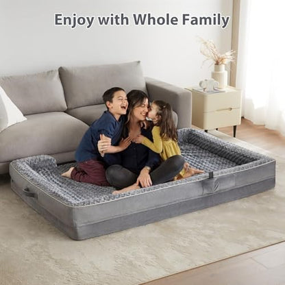 WNPETHOME Orthopedic Washable Human Dog Bed for Adult & Dog Cozy Sleep