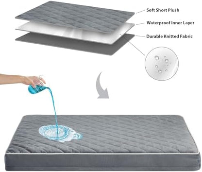WNPETHOME Orthopedic Waterproof Dog Bed Medium for Comfy Sleeping