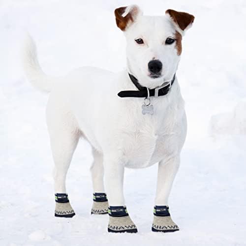 NFL Seattle Seahawks Anti Slip Dog Socks with Elastic Ribbed Top, Size Medium/Large. Indoor/Outdoor Socks, Best Dog Paw Protector, 2 Pairs, Cool Puppy Supplies with NFL Logo of Seahawks Football Team