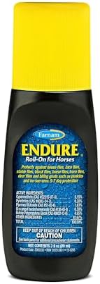 Farnam Endure Roll-On Fly Repellent for Horses, for Sensitive Areas, 3 oz