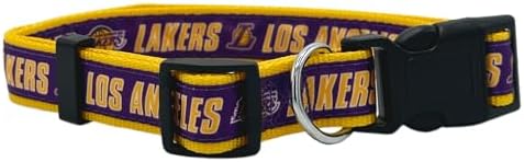 New & Improved Pets First NBA PET Collar Los Angeles Lakers Dog Collar, Size Large Basketball Team Collar for Dogs & Cats. A Shiny & Colorful Dog & Cat Collar Licensed by The NBA