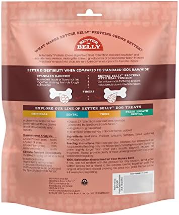 Better Belly Proteins Twist Sticks Highly Digestible Dog Treats, 25 Count