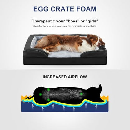 FURTIME Orthopedic Medium Dog Bed, Supportive Waterproof Pet Bed