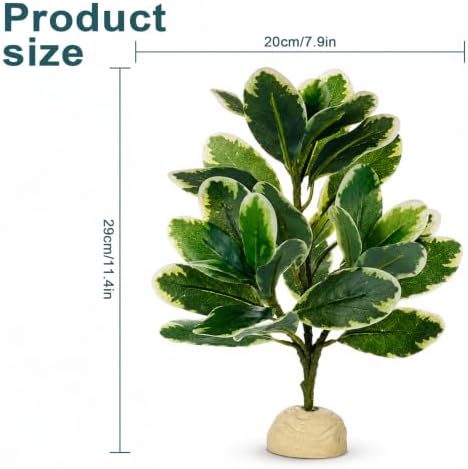 EupHHonycs Reptile Plants Artificial Leaves Reptile Tank Decorations