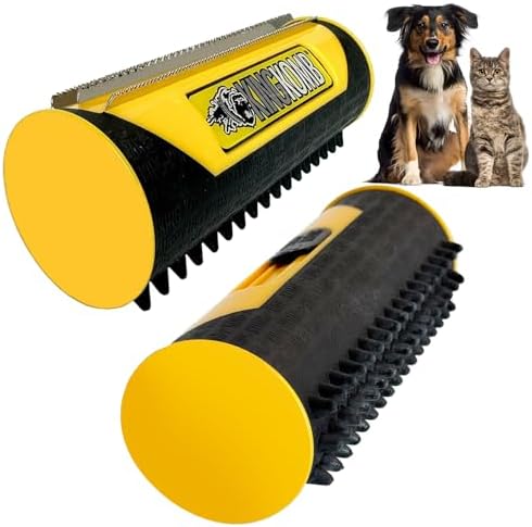 King Kanine Deshedding Dog Brush - Self Cleaning Deshedding Brush for Cats Dogs and Horses - Pet Comb for Grooming and Removing Loose Hair - Designed for Short to Medium Coats of All Stages