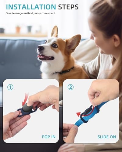 iOS Smart GPS Dog Collar, Mini Pet Activity Tracker No Monthly fee 2 Pack