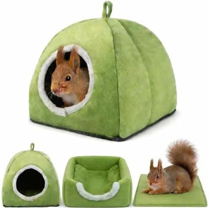 Squirrel Hideout Nest, Washable Bed & Hideaway House