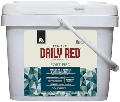 Daily Red Complete Wellness, Fortified Mineral Mix Supplement for Horses, 25lb Bucket