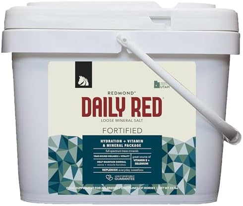 Daily Red Complete Wellness, Fortified Mineral Mix Supplement for Horses, 25lb Bucket