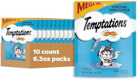 Temptations Classic Tempting Tuna Crunchy and Soft Cat Treats, 6.3 oz, 10pk