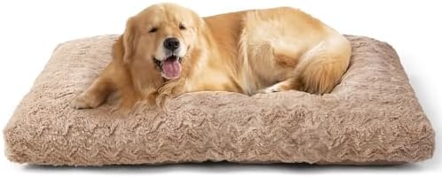 EHEYCIGA Washable XL Dog Beds Large Sized Dog, 41x27 Inch Pet Bed, Camel