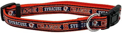 Pets First Collegiate PET Collar NEW VERSION Syracuse Orange Dog Collar, Size Small. Best Sports Team Color for Dogs & Cats. A Shiny & Colorful Dog & Cat Collar Licensed by The NCAA