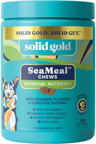 Solid Gold Dog Vitamins, Multivitamin Chews for Immune & Skin, 120ct