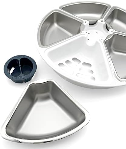 Cat Mate Replacement Bowl with Stainless Steel Inserts for 5-Meal Feeder