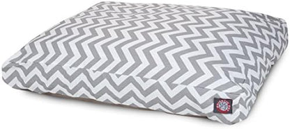 Majestic Pet Rectangular Dog Bed, Large, 44x36x5 in, Washable, Gray