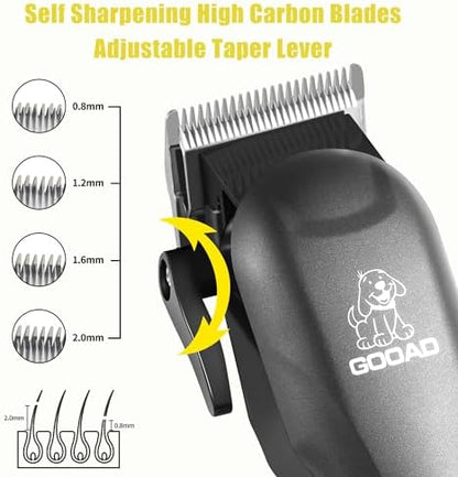 Dog Clippers Grooming Kit with Paw Trimmer for Thick/Matted/Knotted/Hair