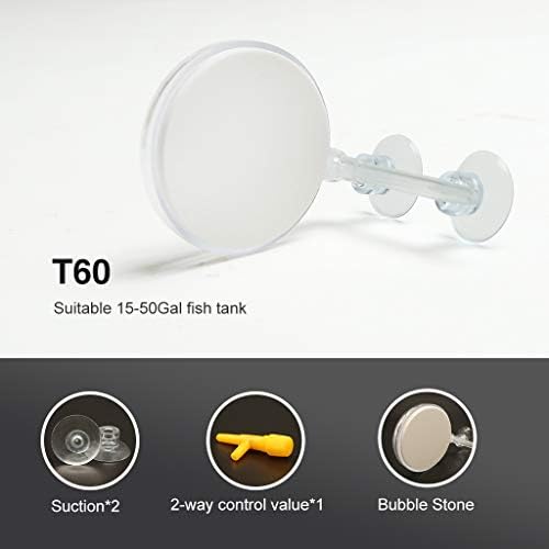 UPETTOOLS T60 Nano Aquarium Air Stone Kit, Quiet Bubble Diffuser
