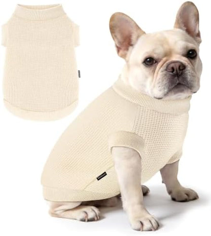 1 Pack Dog Shirt for Small Supplies Functional Waffle Dog Clothes Warm Soft Sweatshirt Outfit for Dogs Cats Pet Apparel