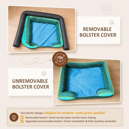 Comfort Expression Orthopedic Dog Beds for Large Sized Dog with Bolster