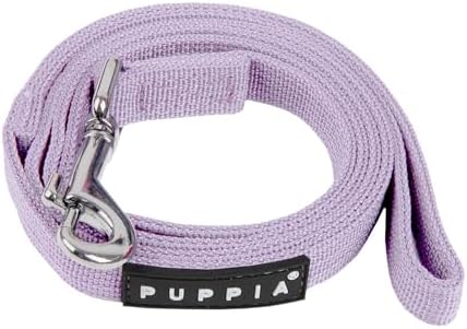 Puppia Two Tone Dog Lead Strong Durable Comfortable Grip Walking Training Leash for Small & Medium Dog, Violet, Large