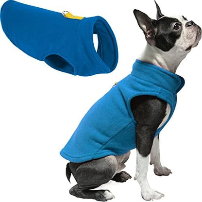 Gooby Fleece Vest Dog Sweater, Deep Blue, Small
