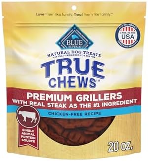 Blue Buffalo True Chews Premium Grillers Steak Dog Treats, 20 oz