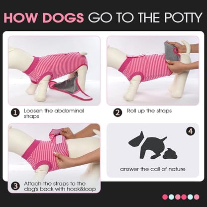 FUAMEY Recovery Suit for Dogs After Surgery,Soft Breathable Dog Bodysuit