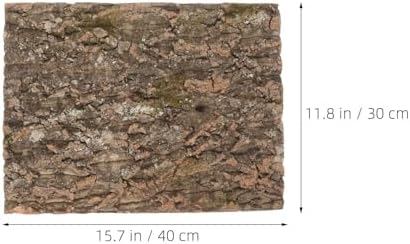 DECHOUS 3Pcs Natural Cork Bark Reptile Terrarium Background, 15.8x12 Inch
